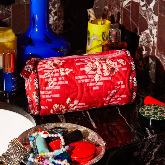 Sage X Clare - Marta Makeup Bag - Vermillion