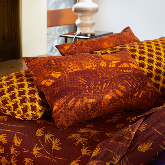 Sage X Clare - Emilia Linen Standard Pillowcase Set - Marigold
