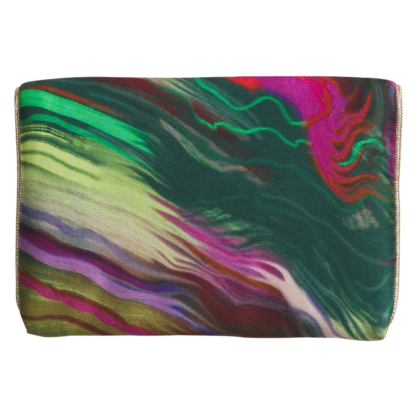 Sage X Clare - Zoi Silk Pouch - Verdant