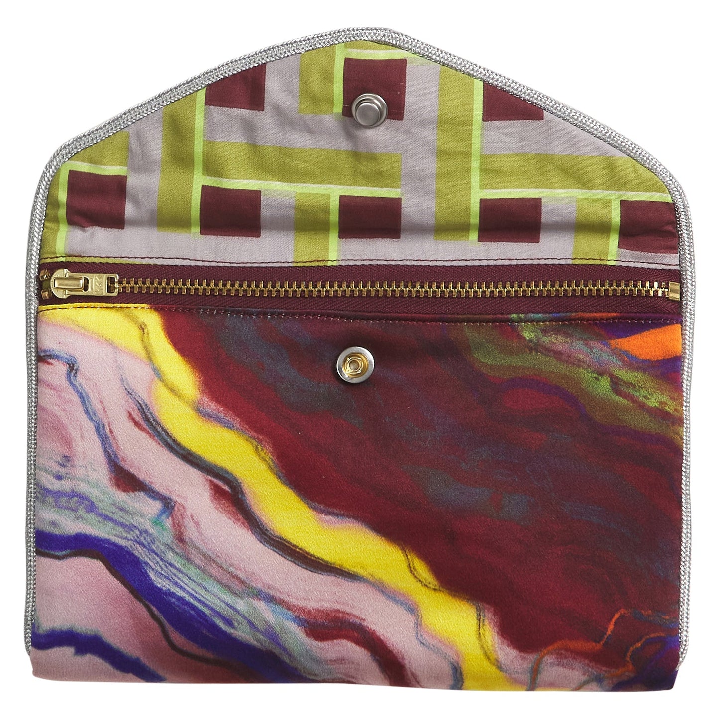Sage X Clare - Zoi Silk Pouch - Ultramarine