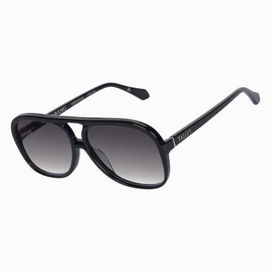Valley Eyewear - Bang Bang - Black Gloss w. Gold Metal / Black Gradient Lens