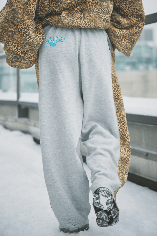 Sabbi - The Be Happy Wide Leg Sweats Pant - Leopard