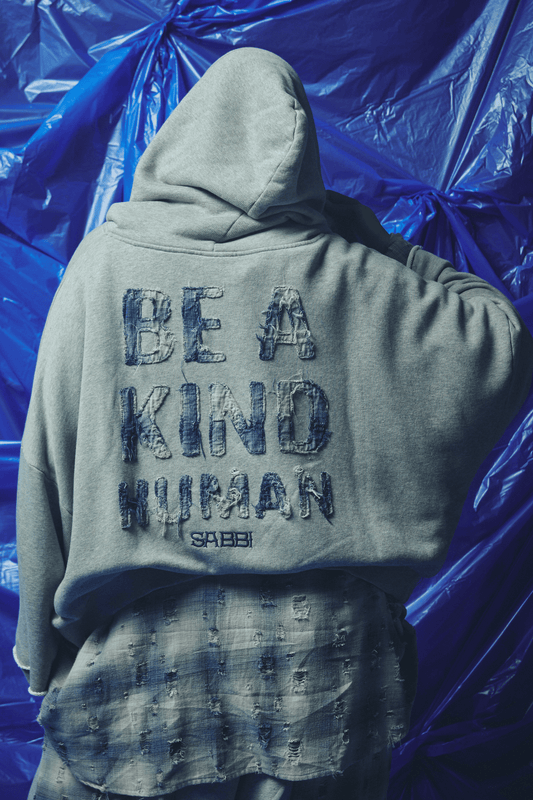 Sabbi - THE BE A KIND HUMAN HOODIE - BLUE