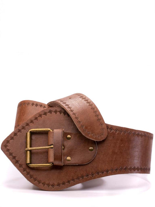 Babushka Wide Leather Belt