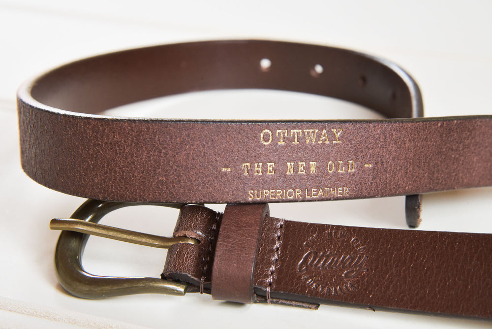 Ottway The Label - Chestnut Pouch Handcrafted Leather Belt