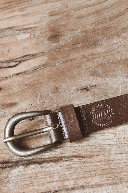 Ottway The Label - Chestnut Pouch Handcrafted Leather Belt