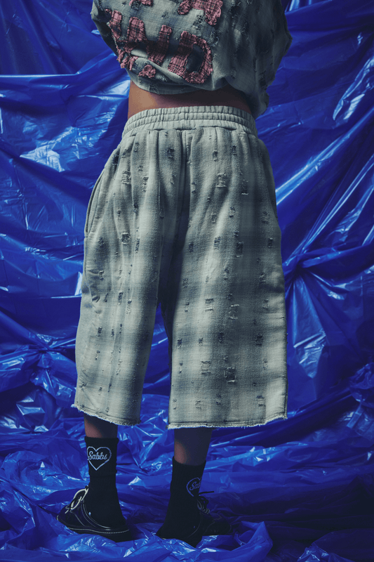 Sabbi - CHECK MATE SHORTS - BLUE