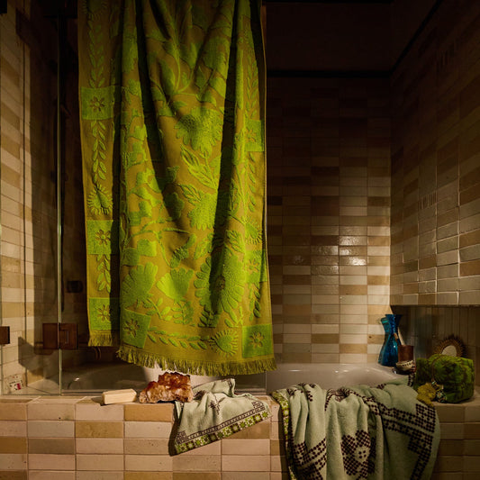 Sage X Clare - Indiana Bath Sheet - Cactus Green