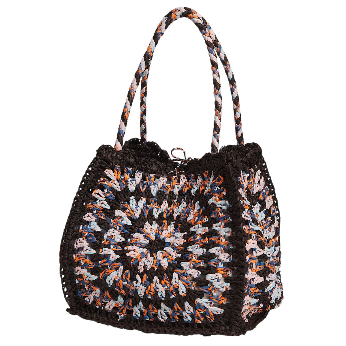 Sage X Clare - Solara Raffia Bag - Umber