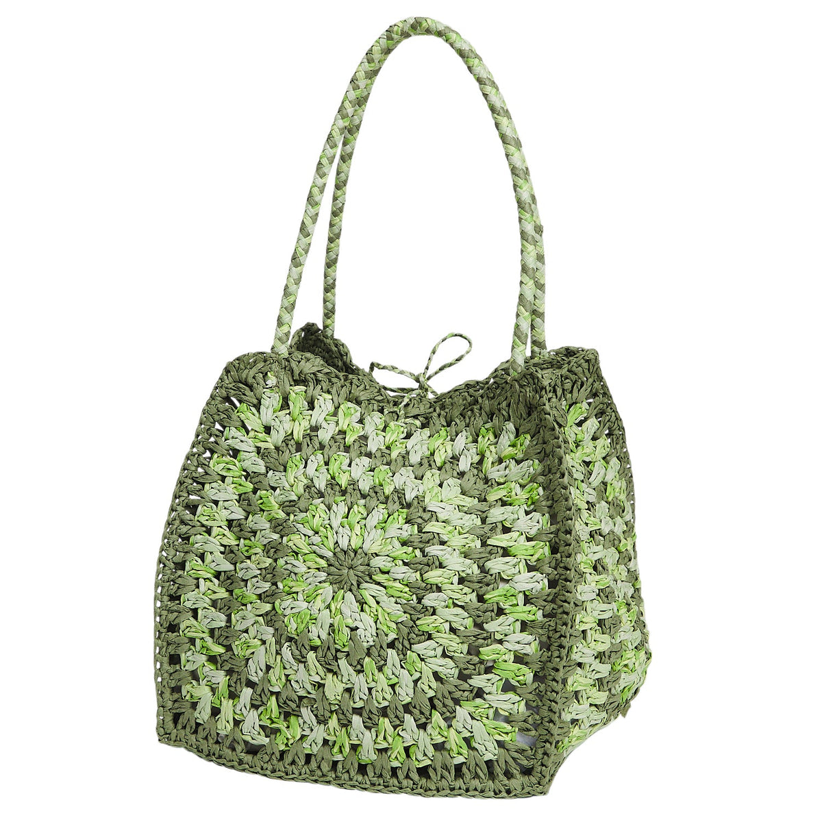 Sage X Clare - Solara Raffia Bag - Hunter Green