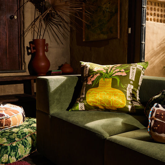 Sage X Clare - Cleo Cushion - Moss