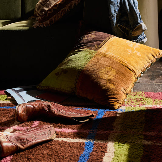 Sage X Clare - Bonny Reversible Velvet Cushion - Tigers Eye