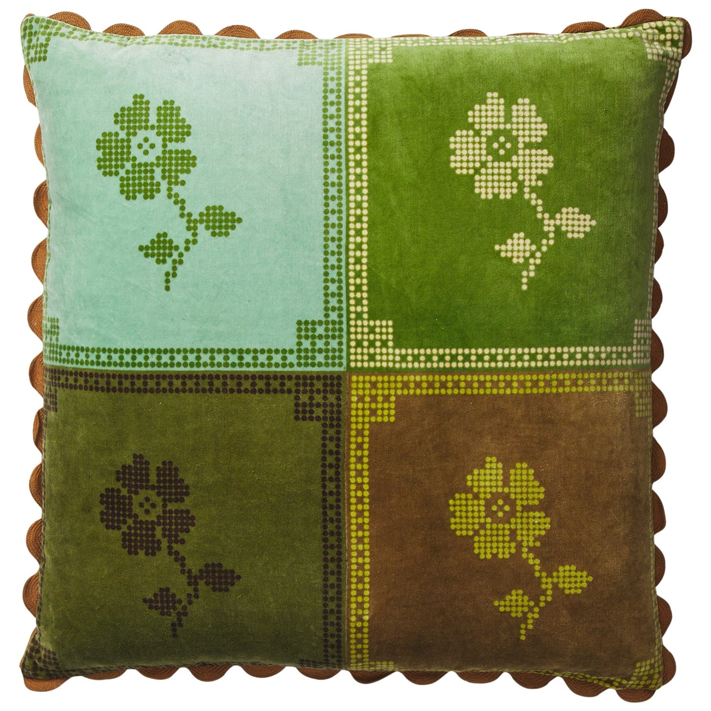 Sage X Clare - Bonny Reversible Velvet Cushion - Tigers Eye