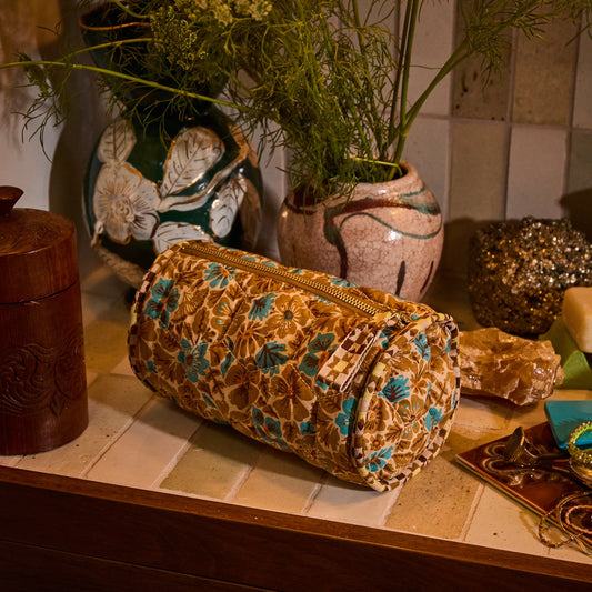 Sage X Clare - Magnolia Makeup Bag - Turquoise