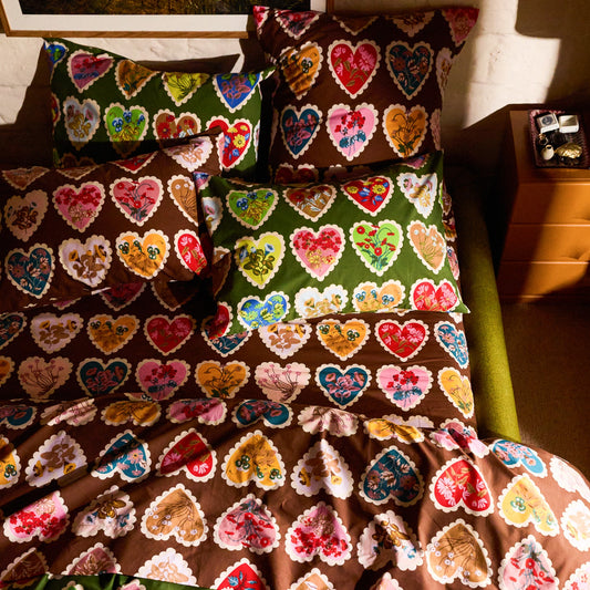 Sage X Clare - Loretta Cotton Pillowcase Set - Umber