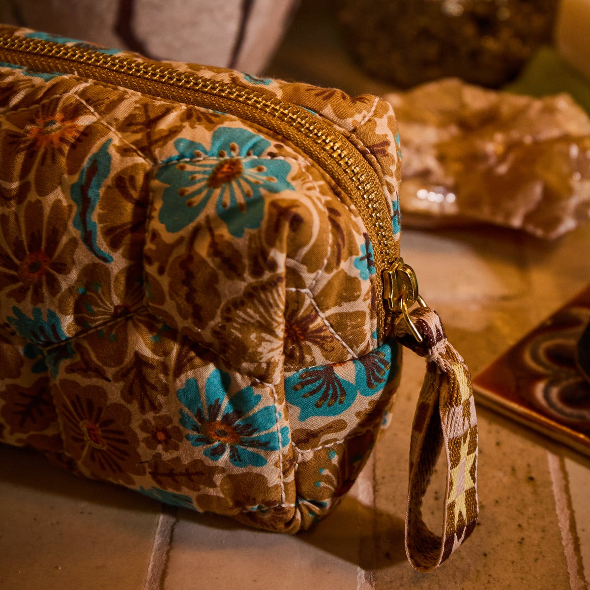 Sage X Clare - Magnolia Travel Pouch - Turquoise