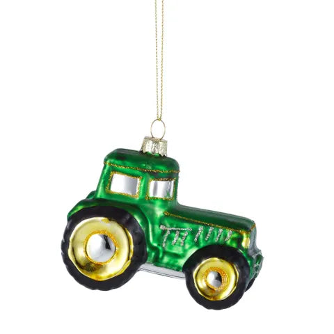 CTC - Glass John Deere Harvest Ornament