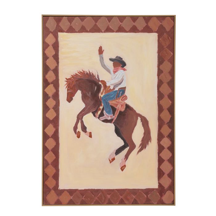 CTC - San Jose Cowboy - Oak Frame Oil Painting