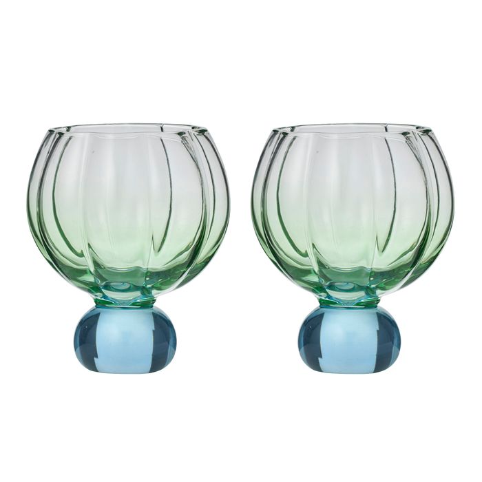CTC - Lotti Tulip Gin Glasses S/2 - Green