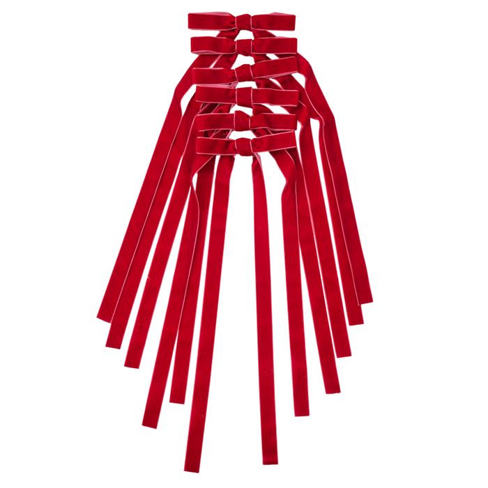 CTC - Velvet Bow x 6 - Red
