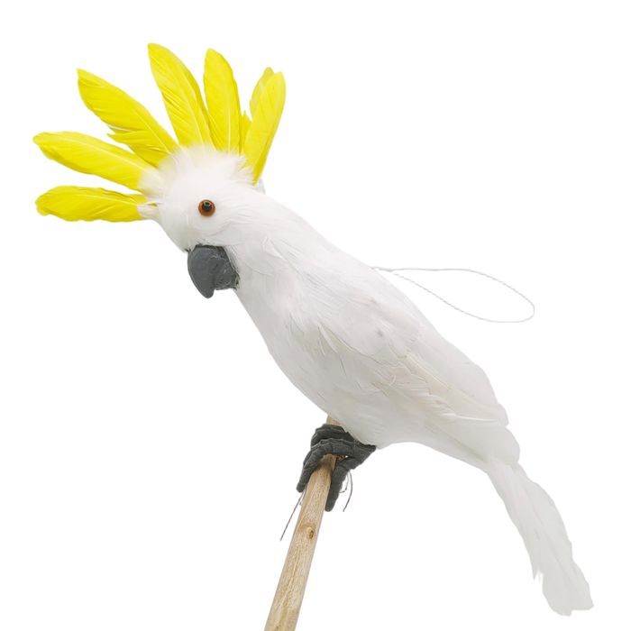 CTC - Hanging Feather Cockatoo Decoration - Large