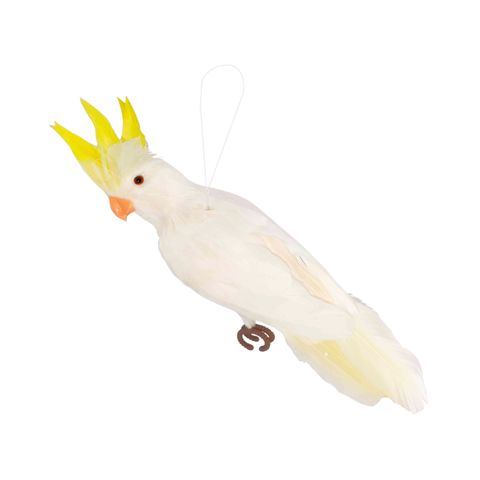 CTC - Hanging Feather Cockatoo Decoration - Small