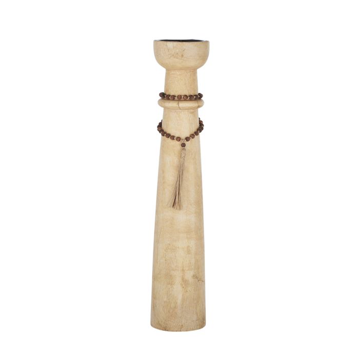 CTC - Filemu Wood Beaded Candle Holders
