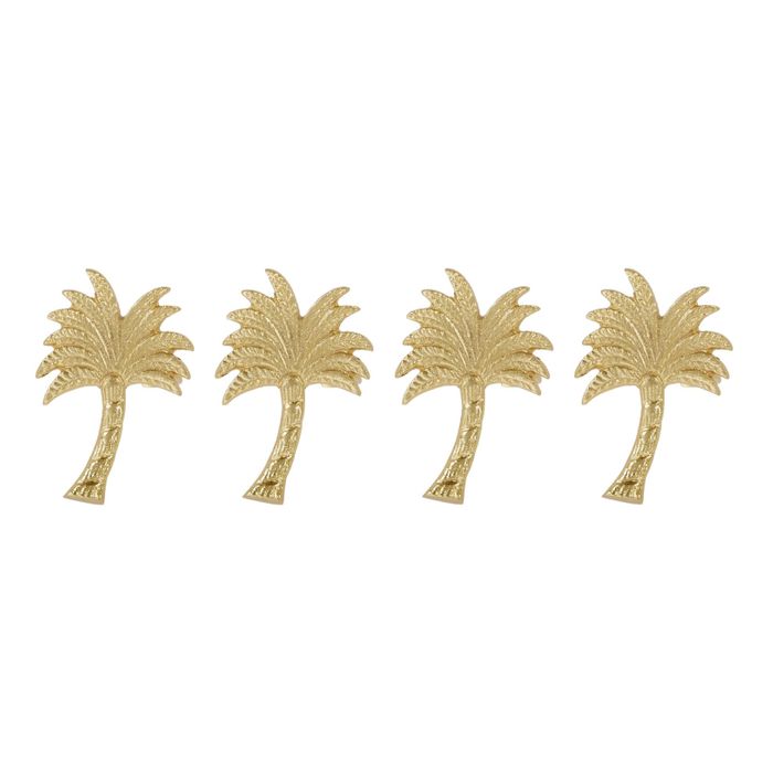 CTC - Palm Metal Napkin Rings - S/4