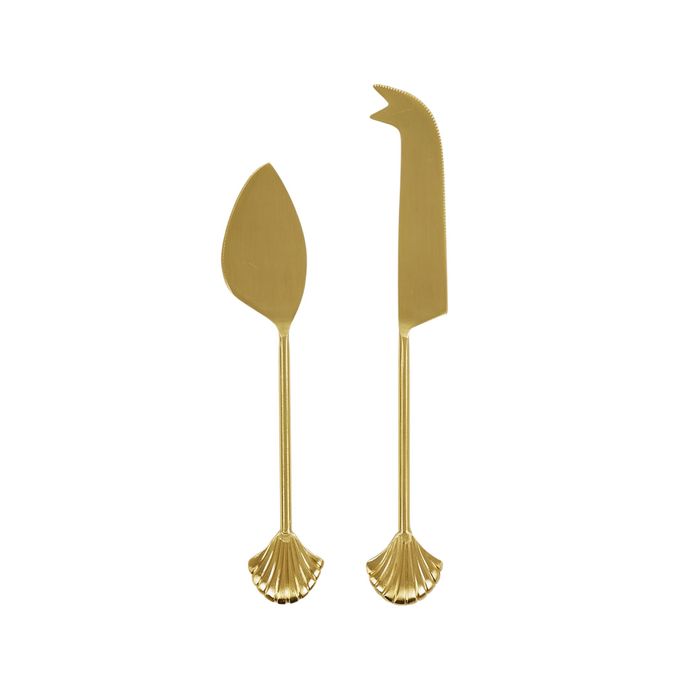 CTC - Clam Stainless Steel Cheese Knives - Gold
