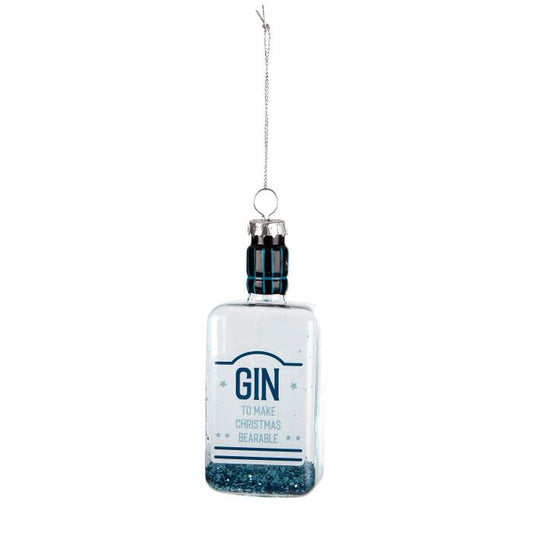 CTC - Gin Bottle Glass Ornament