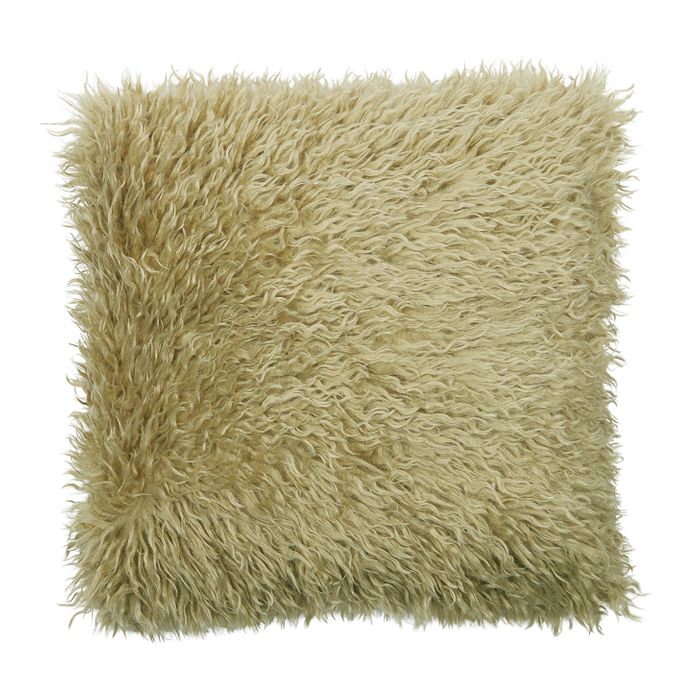 CTC - Pelaje Square Faux Fur Cushion - Olive
