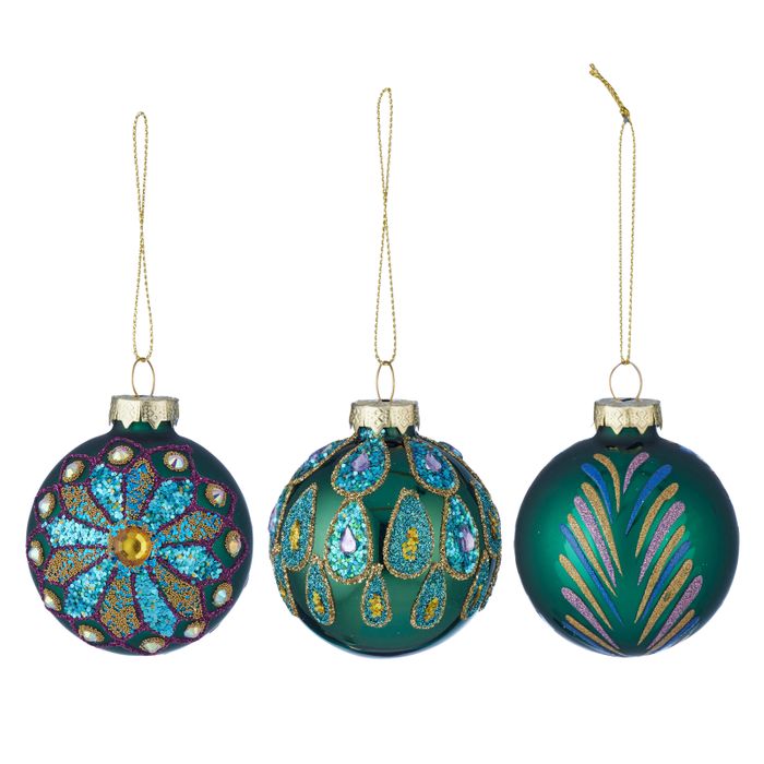 CTC - Glass Bauble - Peacock