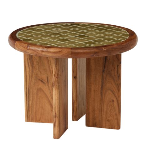 CTC - Tegola Tile Wood Side Table - Green - Large