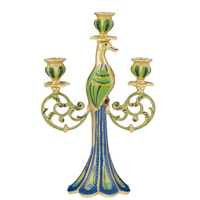CTC - Metal Peacock Candle Holder