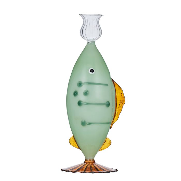 CTC - Quirky Atlantic Fish Glass Candle Holder