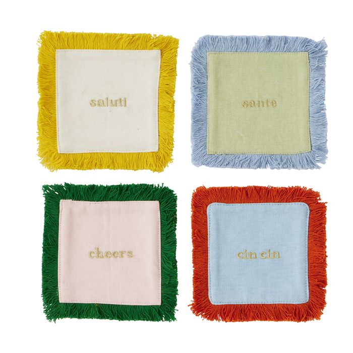 CTC - Cheers Cotton Embroided Coasters