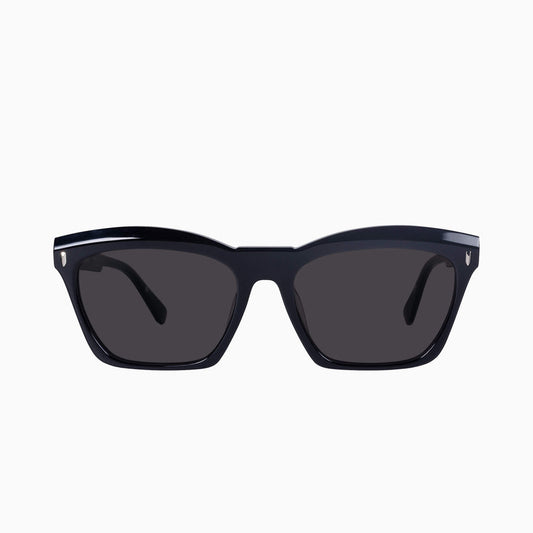 Valley Eyewear - Royale - Gloss Black w. Silver Metal / Black Lens