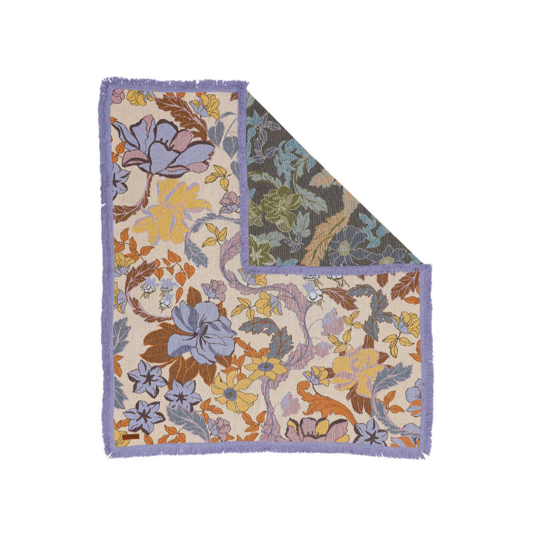 Wandering Folk Throw Rug - Flora - Lavender