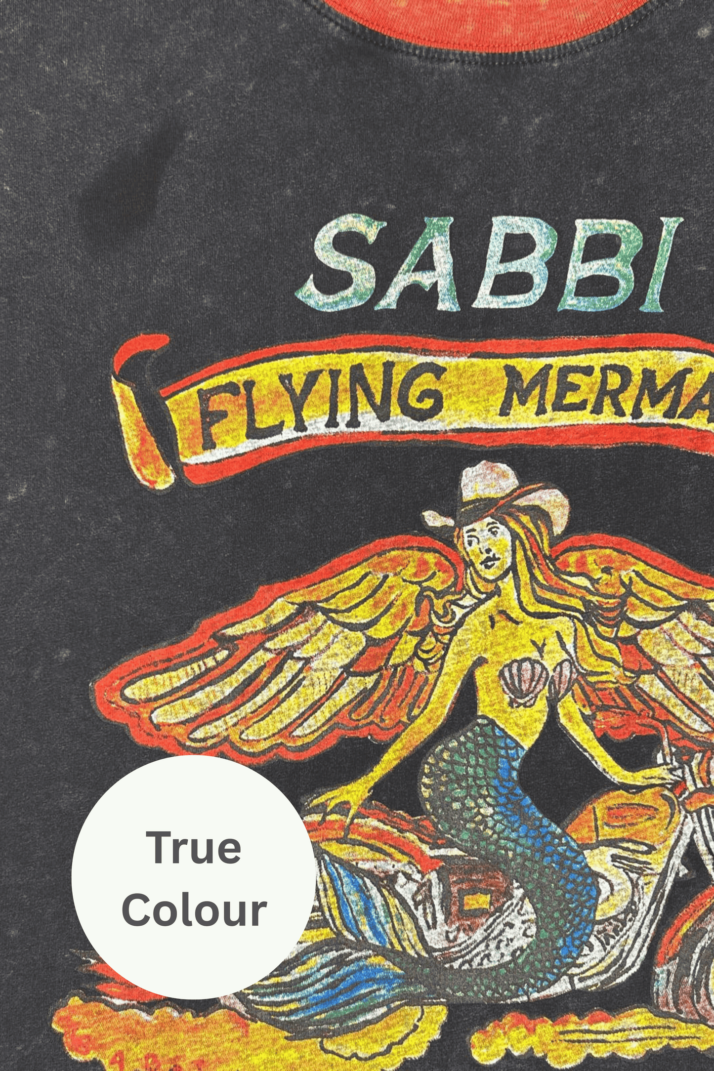 Sabbi - The Very Oversized Flying Mermaid Tee - Black