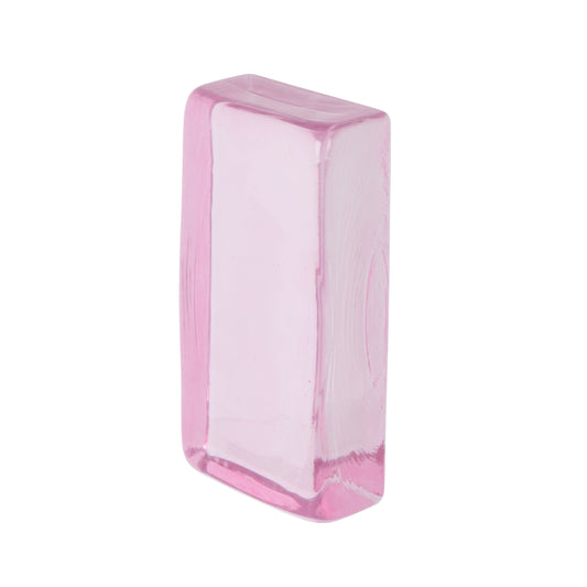 Amalfi - Bernard Glass Brick Sculpture - Pink