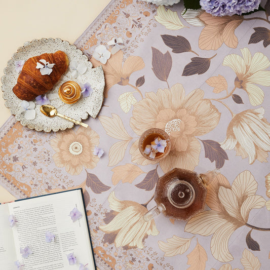 Wandering Folk Picnic Rug - Grande Fleur - Lilac