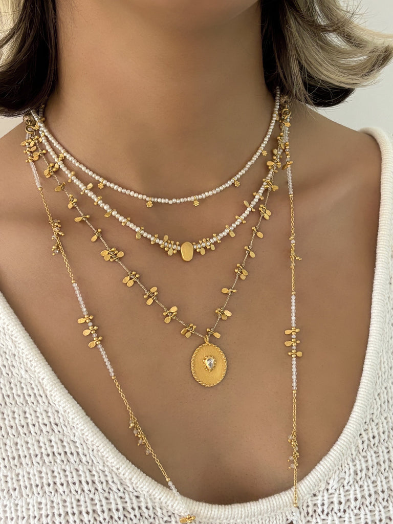 Rubyteva Design - Pearl Beaded Necklace
