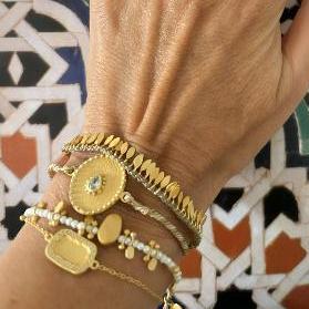 Rubyteva Design - Facet Adjustable Bracelet - Cubic Zirconia