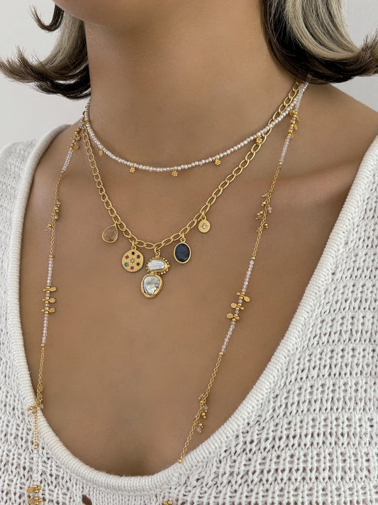 Rubyteva Design - Pearl Beaded Necklace