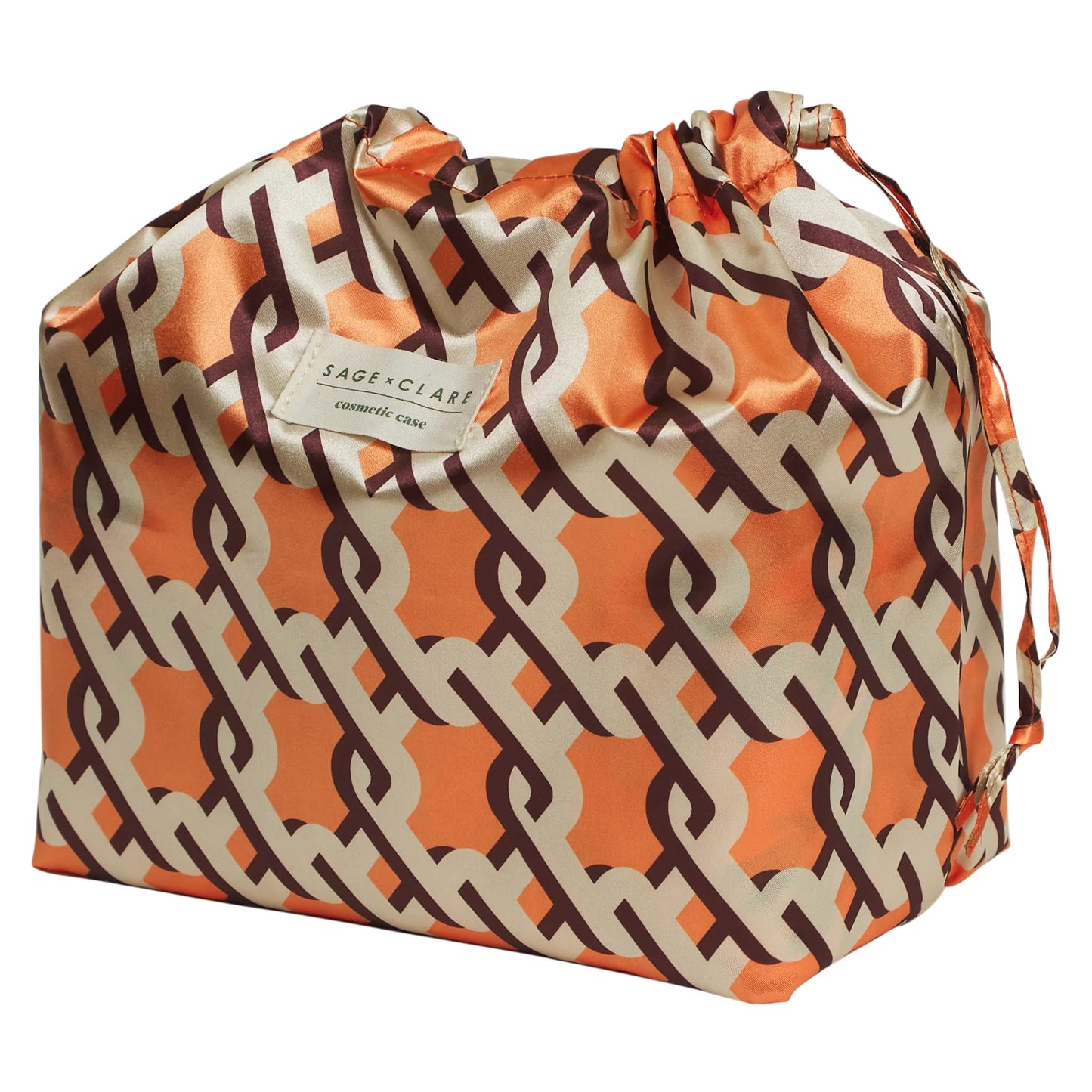 Sage X Clare - Delphine Large Vanity Case - Vivid Coral