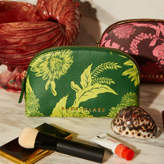 Sage X Clare - Delphine Cosmetic Pouch - Anise