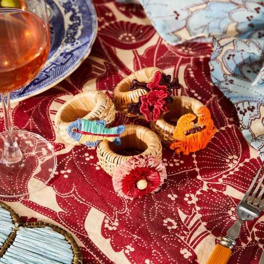 Sage X Clare - Aria Napkin Ring Set - Flame