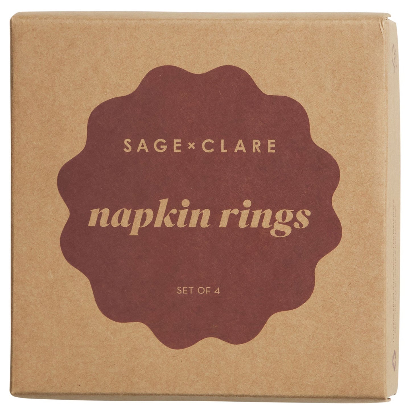 Sage X Clare - Aria Napkin Ring Set - Flame