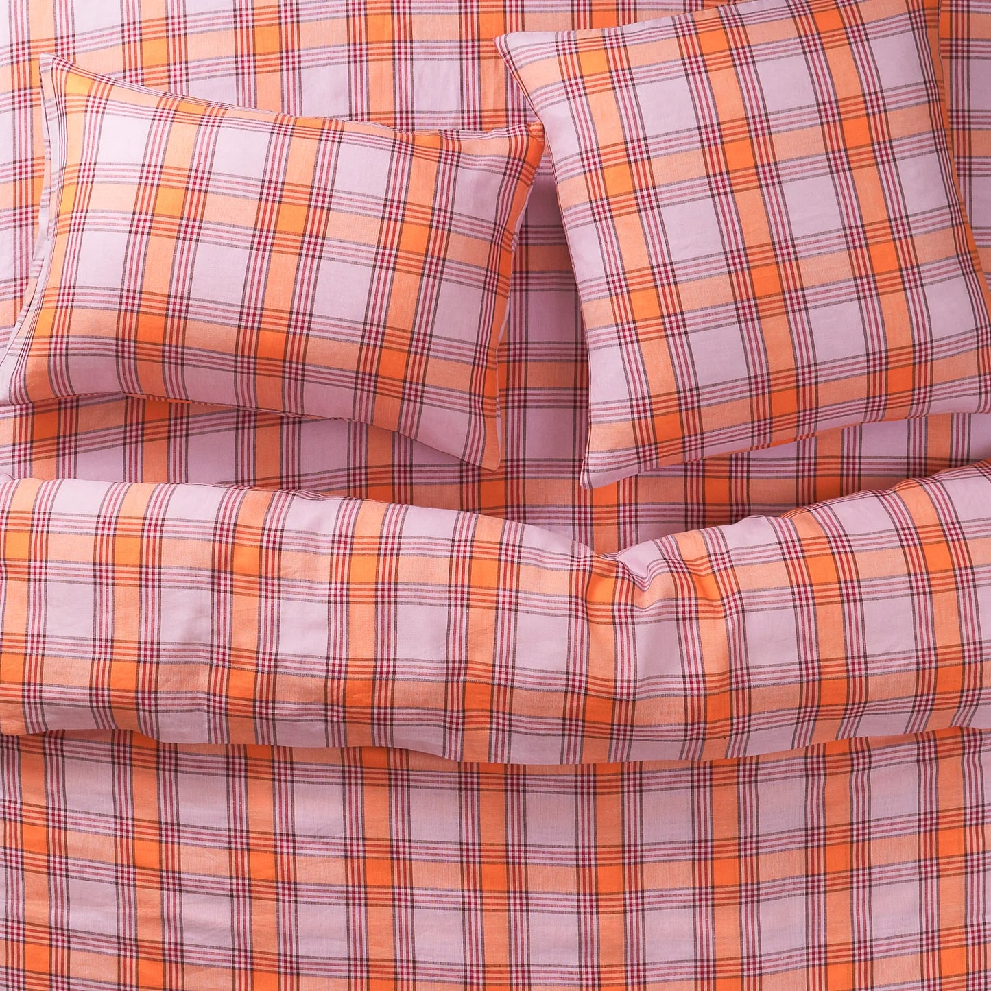 Sage X Clare - Isla Linen Euro Pillowcase Set - Vivid Coral