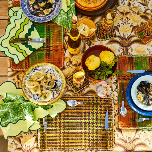 Sage X Clare - Isla Placemat Set - Anise